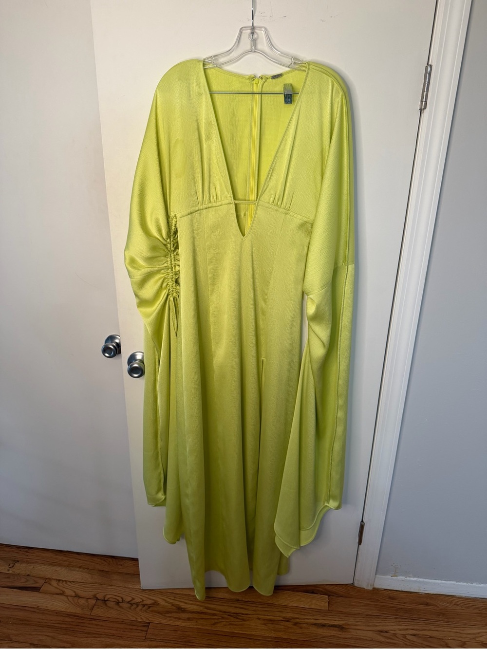 cult gaia Neon Lime Textured Dress with Branded Plaque - Picture 2 of 5